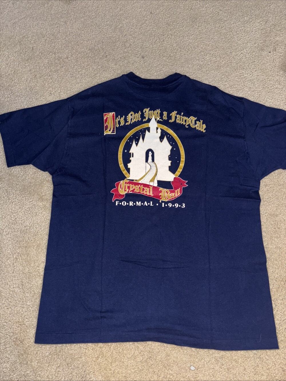 1993 Alpha Gamma Delta Crystal Ball T-shirt Rare Alumni Size xL 24x30